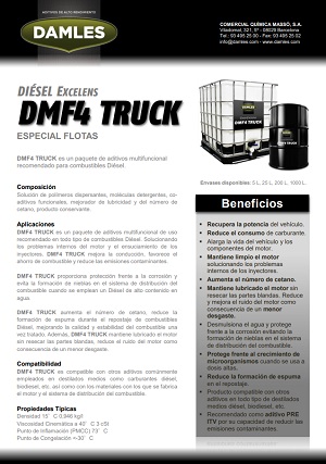 DMF4 TRUCK aditivo premium, ahorro de combustible, aumento de potencia, (DW10)